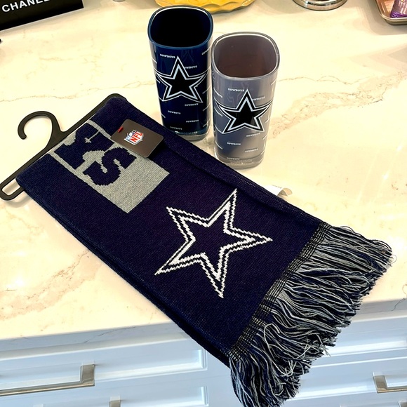Dallas Cowboys NFL football scarf and tumbler cups set - Picture 1 of 6